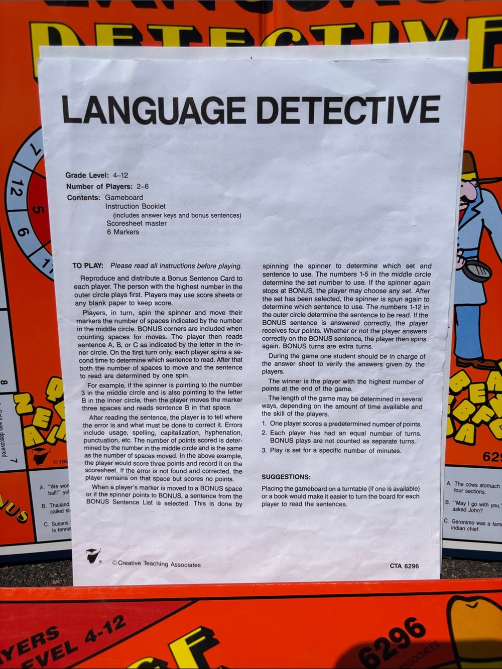 Language Detective Board Game - Picture 3 of 6